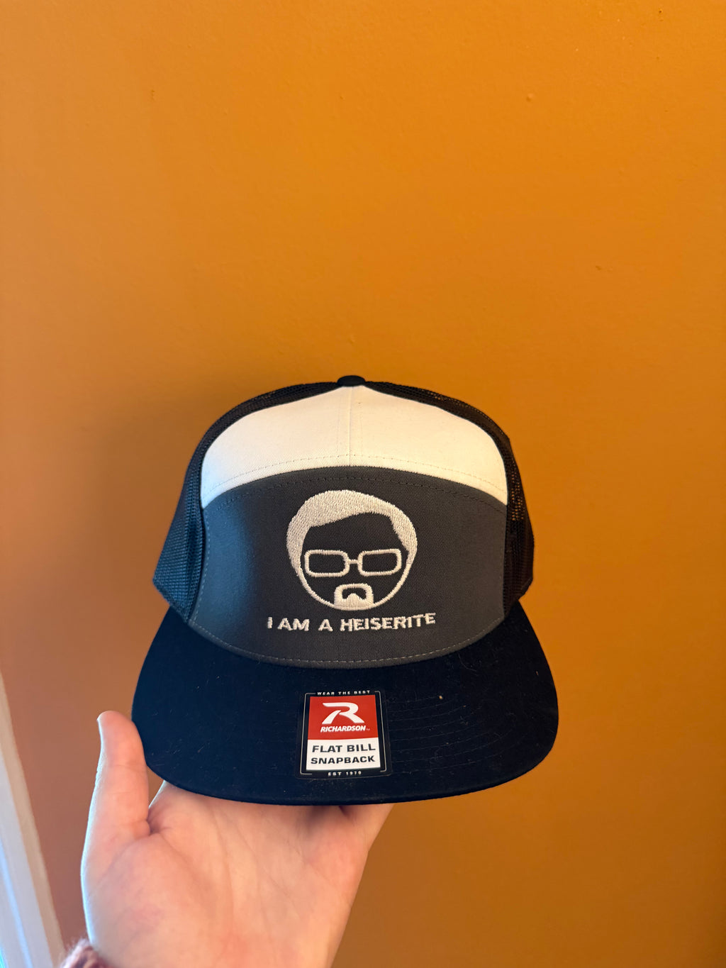 Gray and White "I'm a Heiserite" Hat