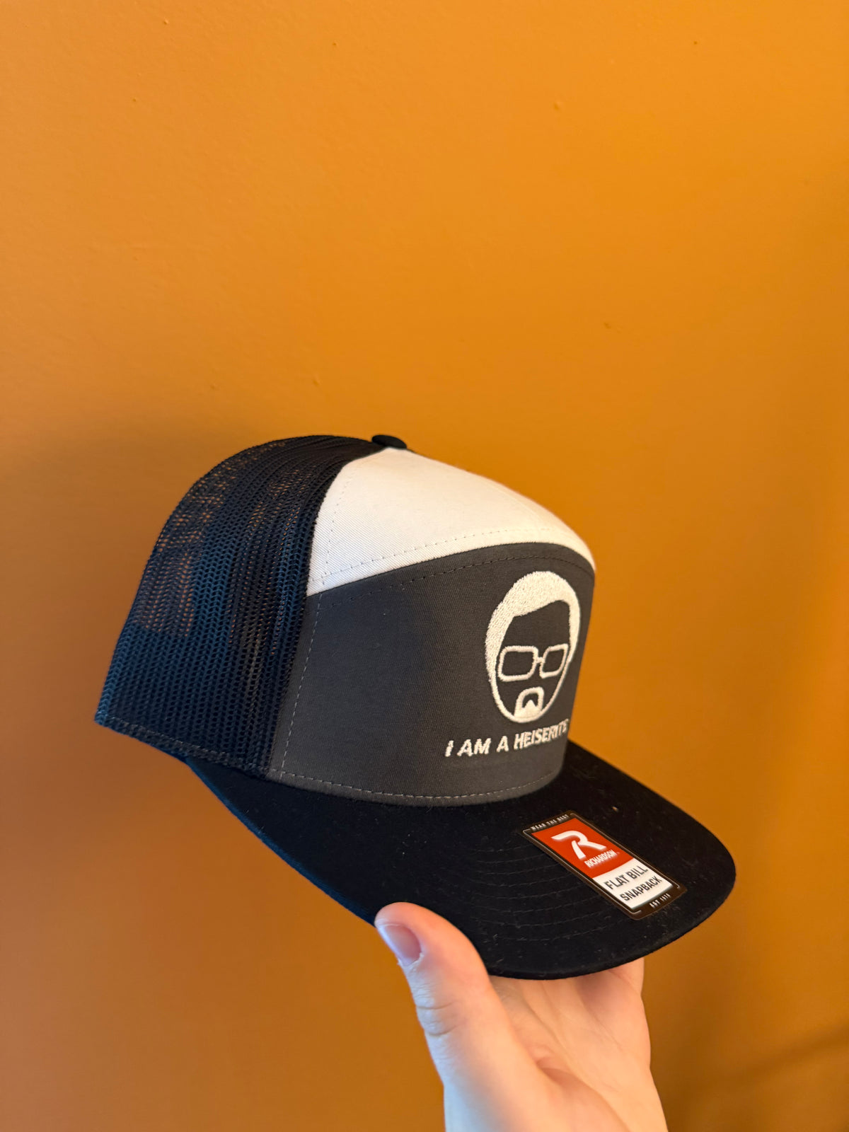 Gray and White "I'm a Heiserite" Hat